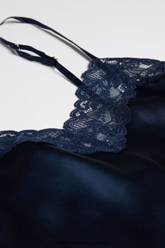 combinación de seda con detalle de encaje Intimissimi mujer 1467-azul intenso V806B81247 vestir