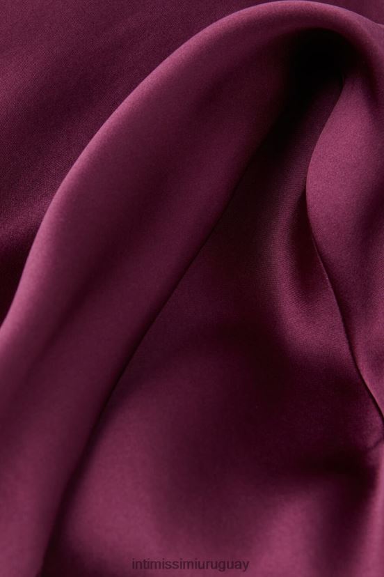 combinación de seda con detalle de encaje Intimissimi mujer 345j-vino morado V806B81201 vestir