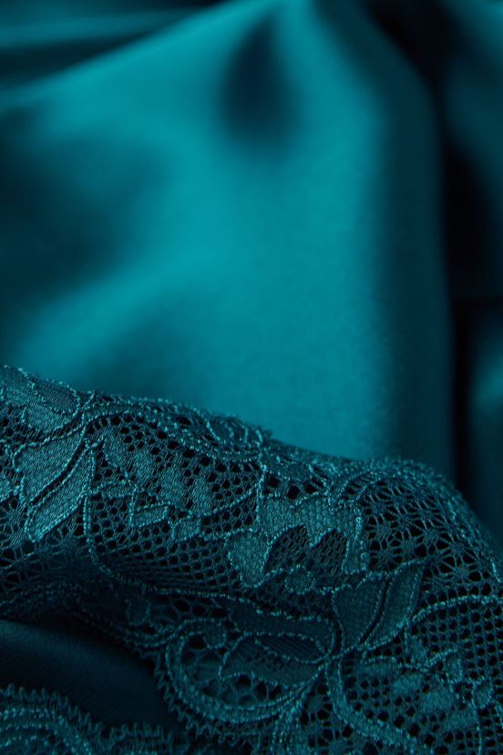 combinación de seda con detalle de encaje Intimissimi mujer 346j-azul verdoso V806B81208 vestir