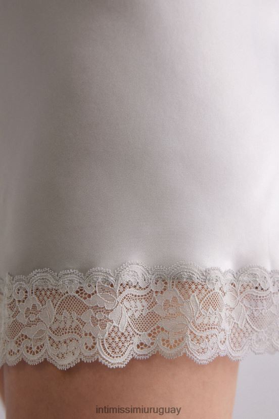 combinación de seda con detalle de encaje Intimissimi mujer 347j-gris hielo V806B81207 vestir