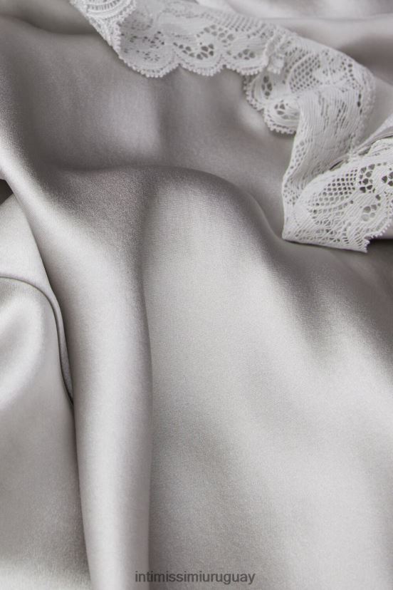 combinación de seda con detalle de encaje Intimissimi mujer 347j-gris hielo V806B81207 vestir