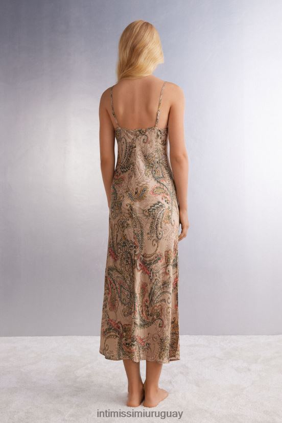 combinación larga de satén de viscosa diosa dorada Intimissimi mujer 342j-st.diosa dorada V806B81203 vestir