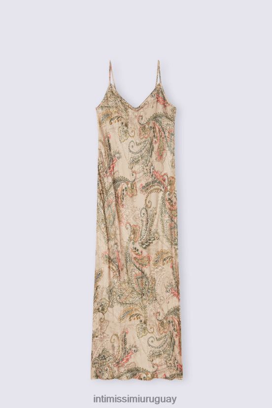 combinación larga de satén de viscosa diosa dorada Intimissimi mujer 342j-st.diosa dorada V806B81203 vestir