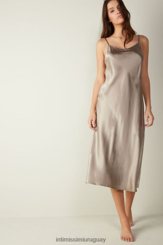 combinación midi de seda Intimissimi mujer 651i-beige polvo V806B81237 vestir