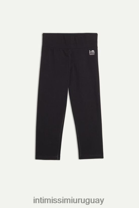 leggings capri de algodón orgánico elástico in action Intimissimi mujer 019-negro V806B81399 vestir