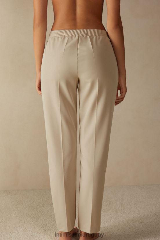 pantalones rectos con bolsillos Intimissimi mujer 2768-almendra V806B81361 vestir
