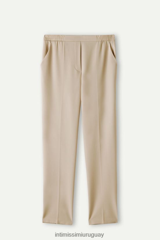 pantalones rectos con bolsillos Intimissimi mujer 2768-almendra V806B81361 vestir