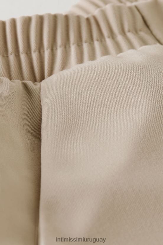 pantalones rectos con bolsillos Intimissimi mujer 2768-almendra V806B81361 vestir