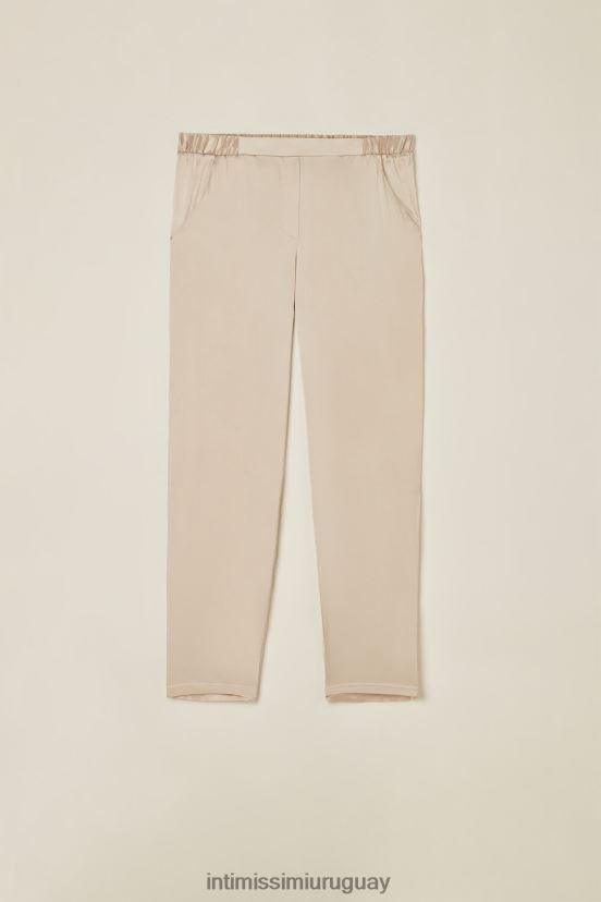 pantalones rectos de seda Intimissimi mujer 2280-seda rosa V806B81372 vestir