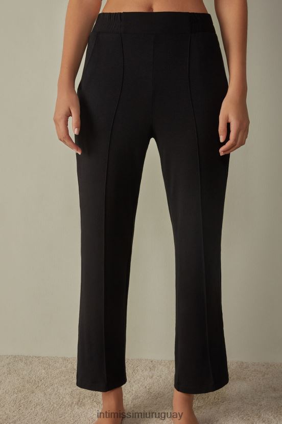 polar de modal con pantalón palazzo de cachemira Intimissimi mujer 019-negro V806B81380 vestir