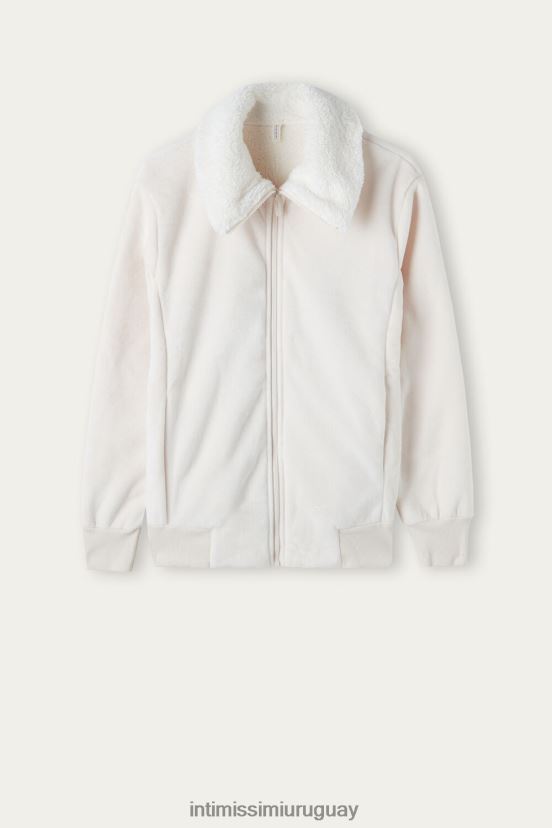 chaqueta bomber de lana para dama de las montañas Intimissimi mujer 5105-blanco natural V806B81598 vestir