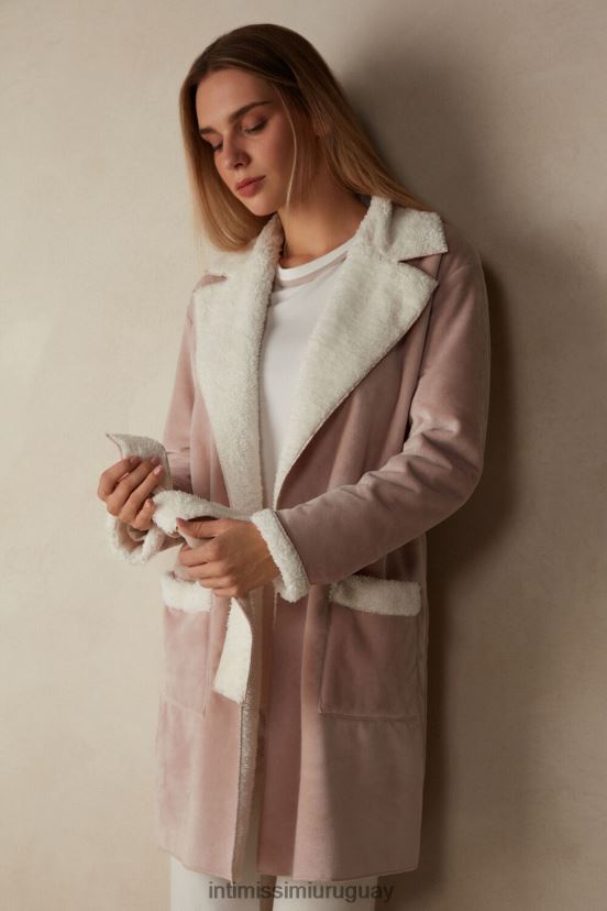 dama de la montaña bata de baño Intimissimi mujer 144j-rosa antiguo V806B81586 vestir
