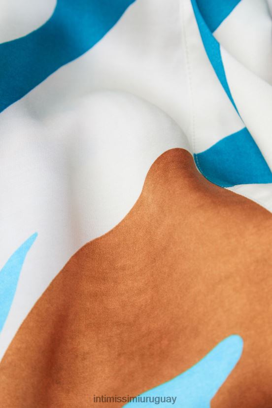 kimono de raso de viscosa summer vibes Intimissimi mujer 241j-estampado de vibraciones de verano V806B81523 vestir