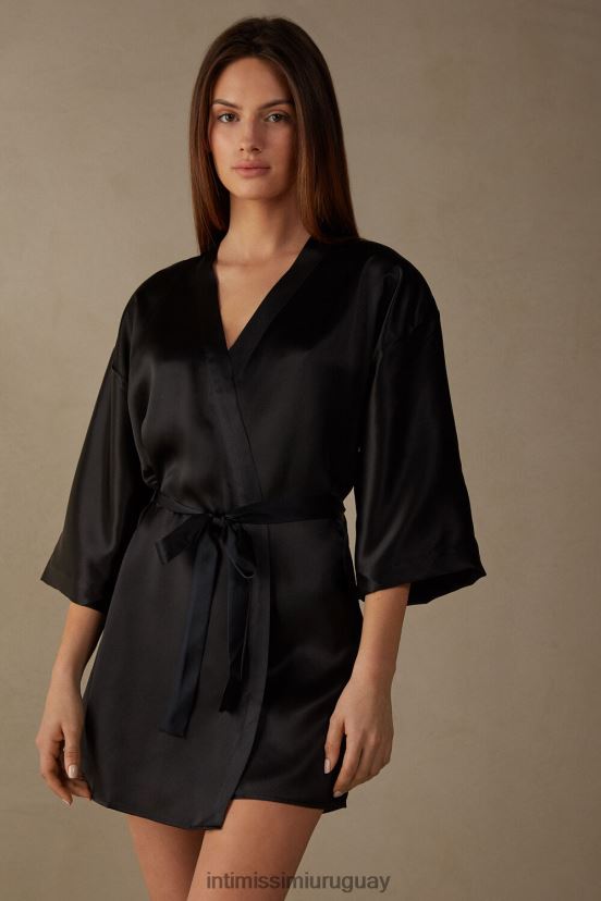 kimono de seda Intimissimi mujer 019-negro V806B81679 vestir