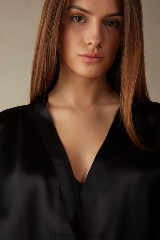 kimono de seda Intimissimi mujer 019-negro V806B81679 vestir