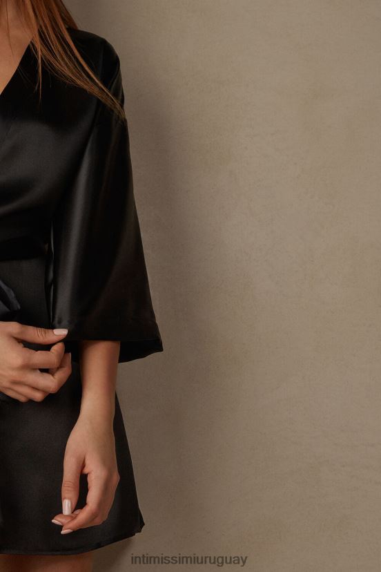 kimono de seda Intimissimi mujer 019-negro V806B81679 vestir