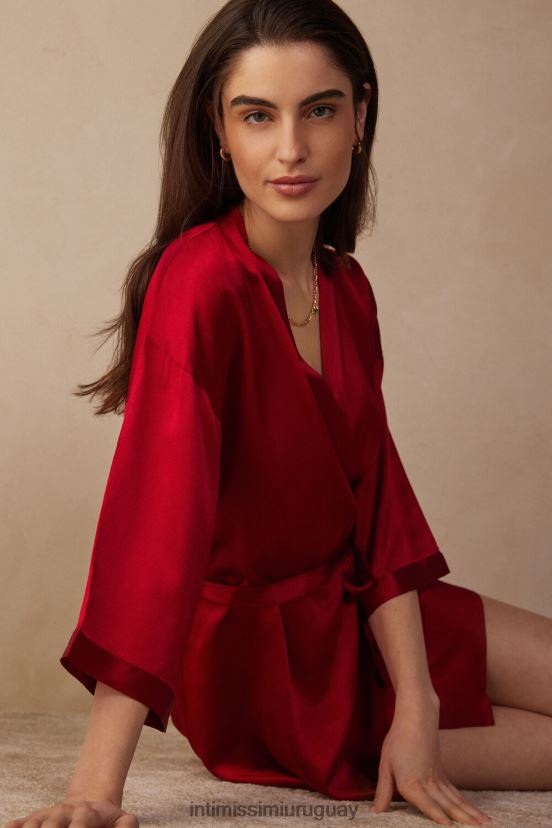 kimono de seda Intimissimi mujer 1473-rojo V806B81678 vestir
