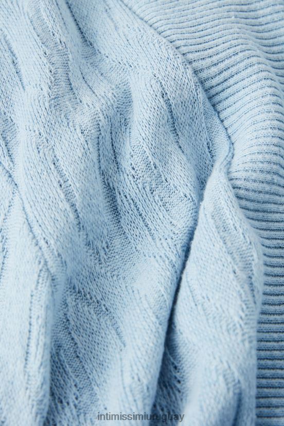 perdido en los campos bata de punto de ochos Intimissimi mujer 7493-azul claro V806B81566 vestir