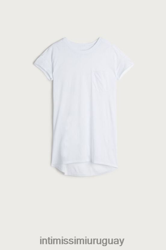 camisón de algodón supima ultrafresco Intimissimi mujer 001-blanco V806B81662 vestir