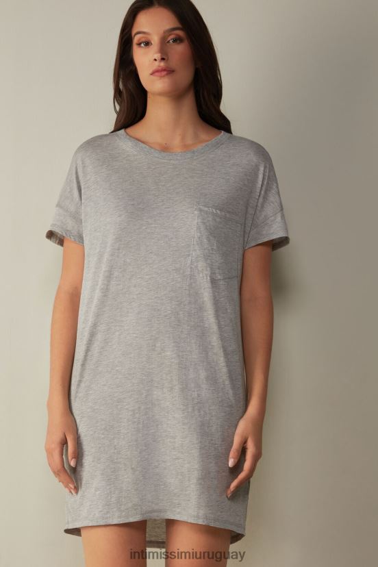 camisón de algodón supima ultrafresco Intimissimi mujer 031-mezcla gris claro V806B81663 vestir