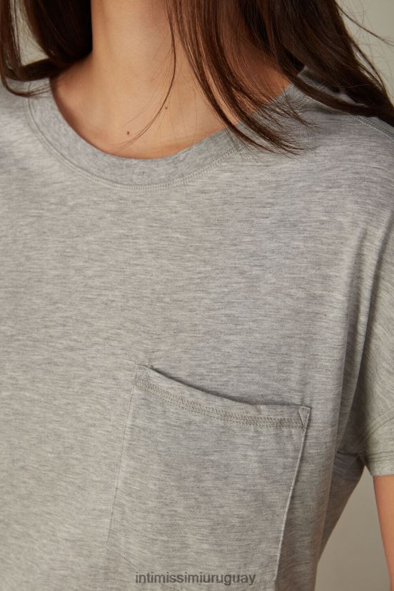 camisón de algodón supima ultrafresco Intimissimi mujer 031-mezcla gris claro V806B81663 vestir