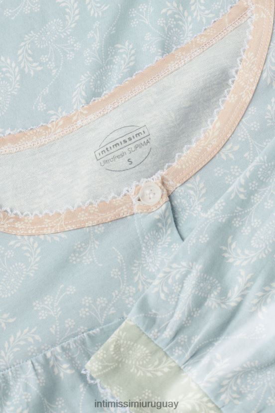 camisón romántico con botones de cachemira Intimissimi mujer 226j-estampado romántico de cachemira V806B81544 vestir