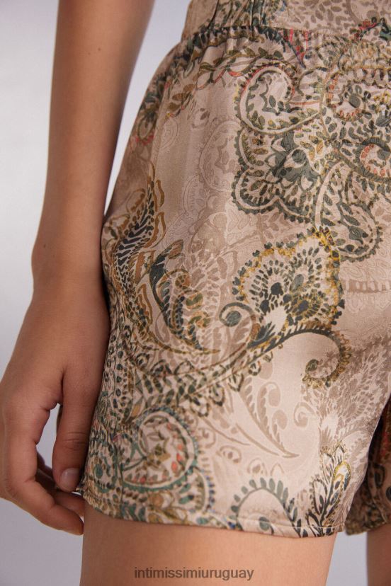 pantalones cortos de satén de viscosa diosa dorada Intimissimi mujer 342j-st.diosa dorada V806B81491 vestir