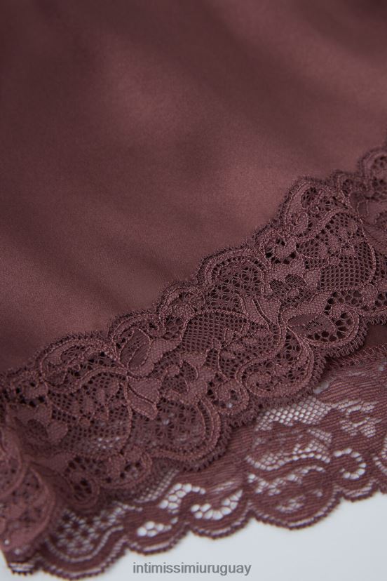 pantalones cortos de seda Intimissimi mujer 002j-marrón nuez moscada V806B81631 vestir