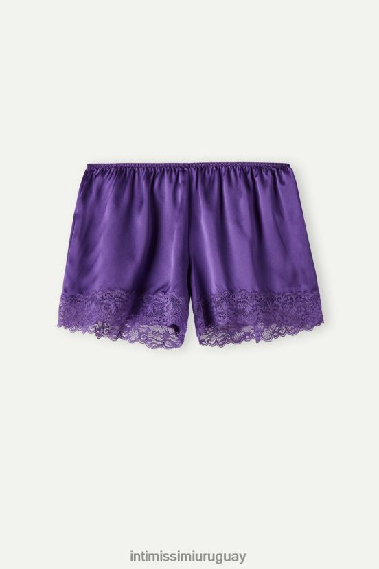 pantalones cortos de seda Intimissimi mujer 142j-morado cósmico V806B81629 vestir