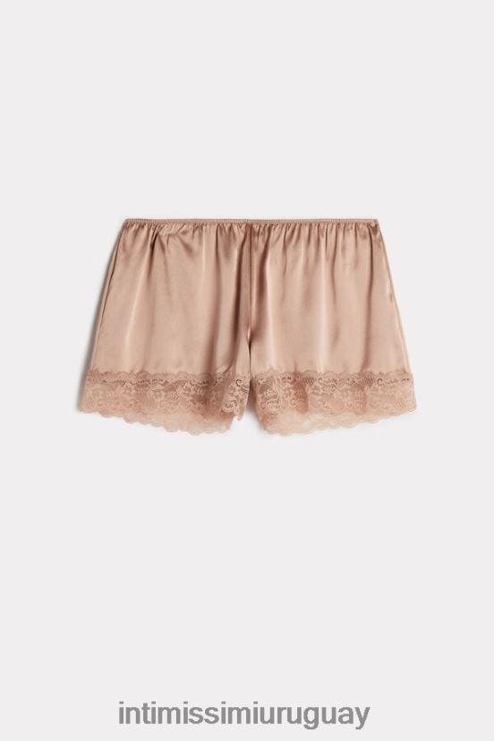 pantalones cortos de seda Intimissimi mujer 163i-rosa satinado V806B81666 vestir