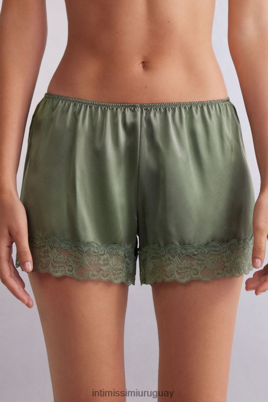 pantalones cortos de seda Intimissimi mujer 344j-salvia verde V806B81502 vestir
