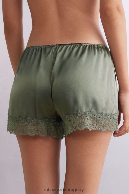 pantalones cortos de seda Intimissimi mujer 344j-salvia verde V806B81502 vestir