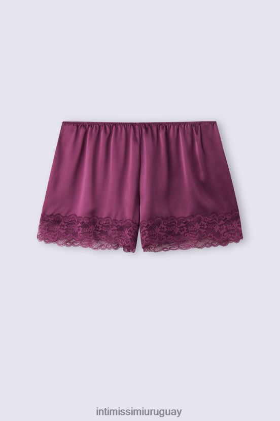 pantalones cortos de seda Intimissimi mujer 345j-vino morado V806B81497 vestir