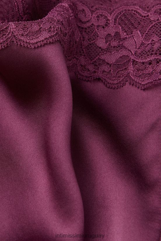 pantalones cortos de seda Intimissimi mujer 345j-vino morado V806B81497 vestir