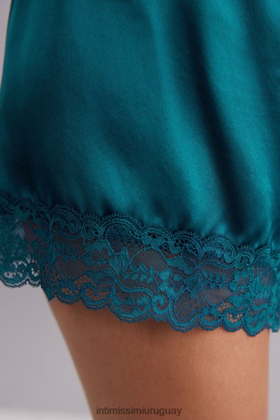 pantalones cortos de seda Intimissimi mujer 346j-azul verdoso V806B81501 vestir