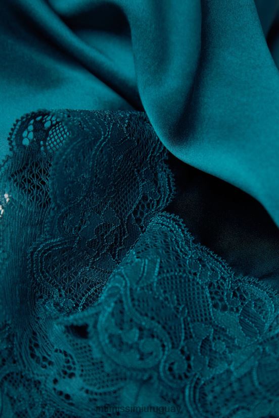 pantalones cortos de seda Intimissimi mujer 346j-azul verdoso V806B81501 vestir