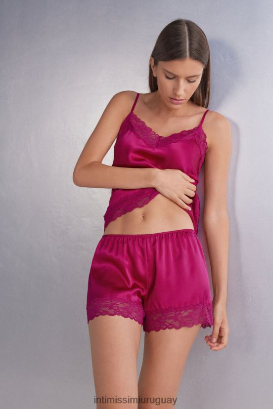 pantalones cortos de seda Intimissimi mujer 348j-orquídea morada V806B81496 vestir