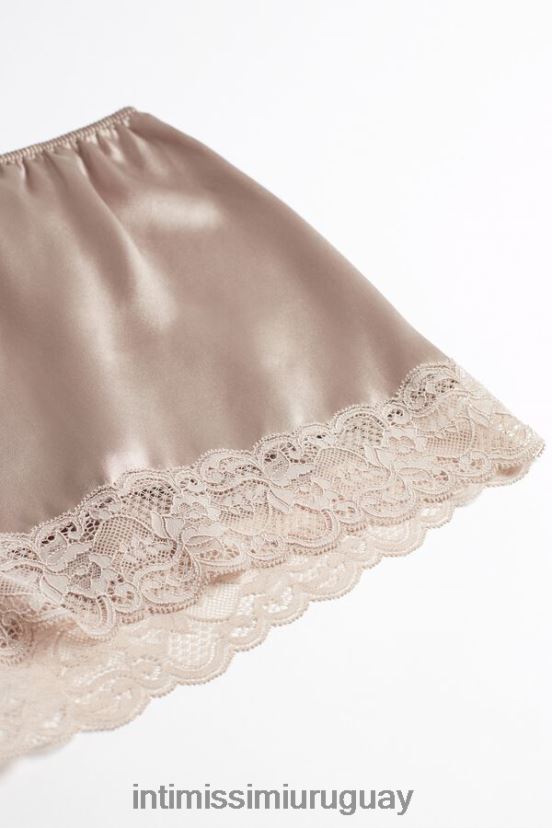 pantalones cortos de seda Intimissimi mujer 651i-beige polvo V806B81647 vestir