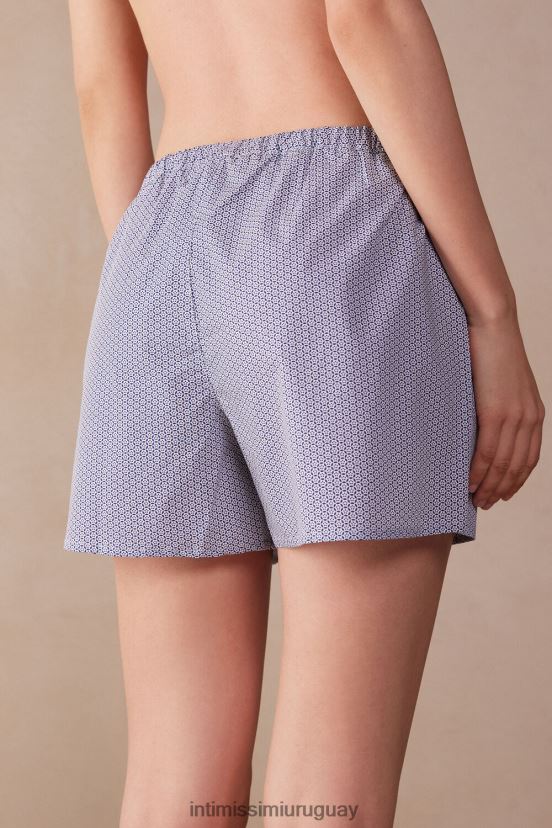 santorini ver pantalones cortos de algodón Intimissimi mujer 246j-santorini estampado azul V806B81508 vestir