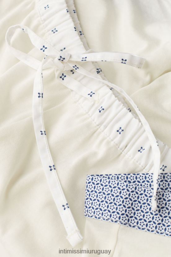 santorini ver pantalones cortos de algodón supima ultrafrescos Intimissimi mujer 2127-blanco polvo V806B81510 vestir