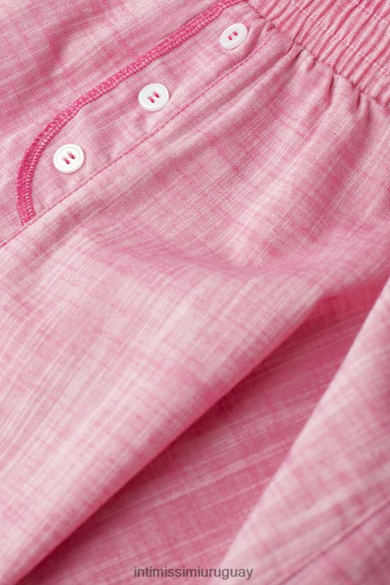 shorts de algodón de tejido liso batido de fresa Intimissimi mujer 248j-chambray rosa san valentín V806B81538 vestir