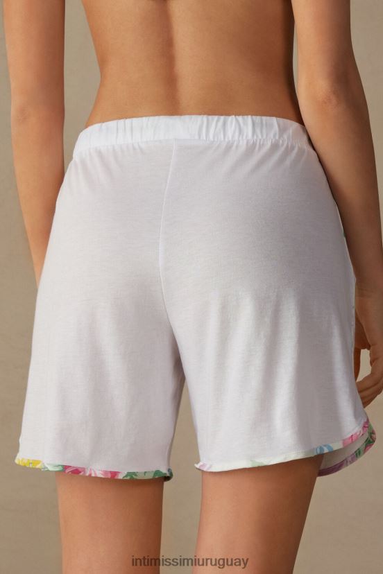 shorts de algodón supima ultrafresh summer garden Intimissimi mujer 001-blanco V806B81633 vestir