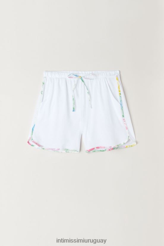 shorts de algodón supima ultrafresh summer garden Intimissimi mujer 001-blanco V806B81633 vestir
