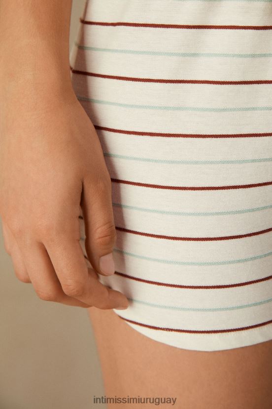 shorts de punto de algodón con jardín de especias Intimissimi mujer 004j-riga jardín de especias V806B81628 vestir