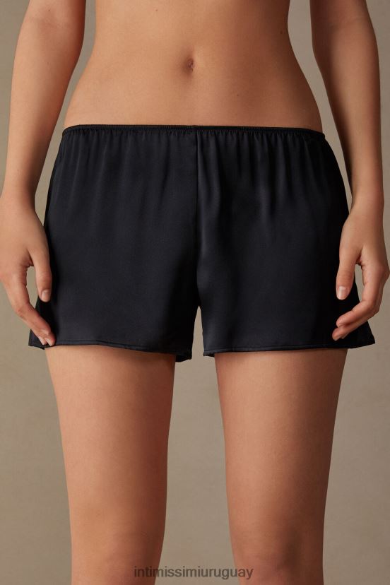 shorts lisos de satén de seda Intimissimi mujer 019-negro V806B81676 vestir
