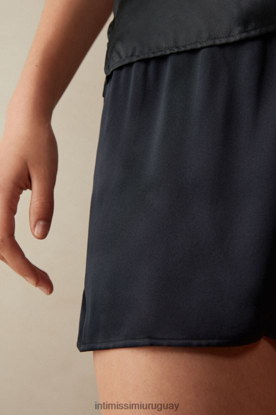 shorts lisos de satén de seda Intimissimi mujer 019-negro V806B81676 vestir