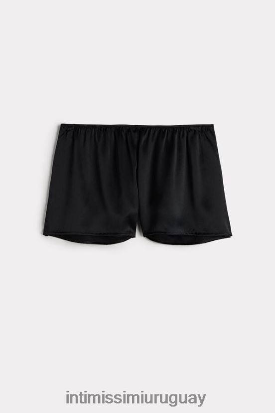 shorts lisos de satén de seda Intimissimi mujer 019-negro V806B81676 vestir