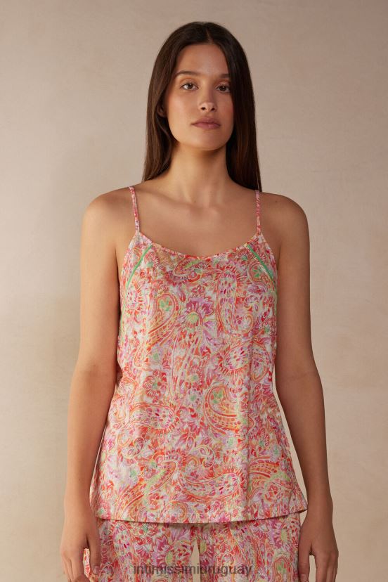 top de algodón supima ultrafresco viaje de verano Intimissimi mujer Estampado de cachemira de verano 240j. V806B81279 vestir
