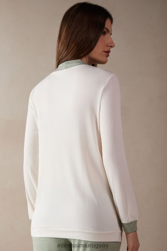 Lost in Fields top de modal con cuello en V Intimissimi mujer 612i-marfil vainilla V806B81565 vestir