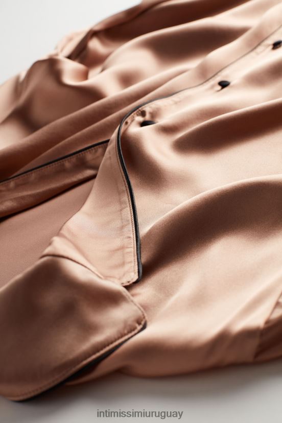 chaqueta de corte masculino en raso de seda Intimissimi mujer 163i-rosa satinado V806B81664 vestir